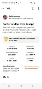 Résultat sur Strava