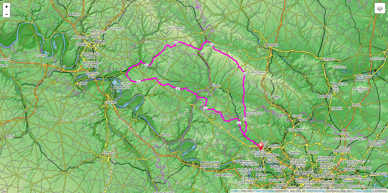 Parcours du BRM 200